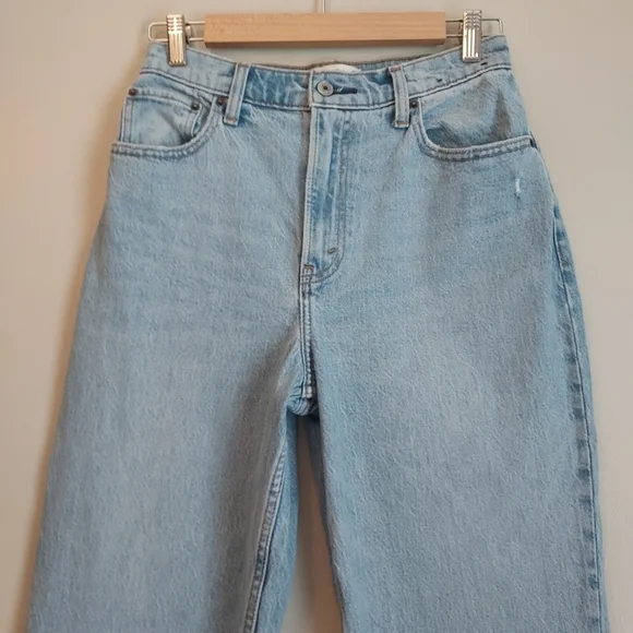 Abercrombie & Fitch The 90s Straight Ultra High Rise Denim Jean 27 Curve Love - Picture 4 of 12